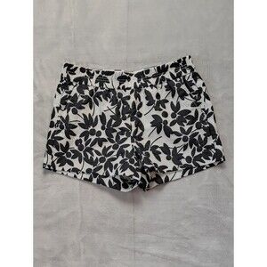 J. Crew Factory Black & White Floral Jacquard Boardwalk Shorts Size 4
